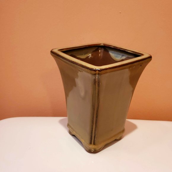 Art Pottery Planter, Studio Pottery, Ceramic Vase, Redware Pottery, Plant Pot - Picture 1 of 9
